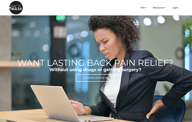 Natural relief of debilitating back pain - backhealer.com